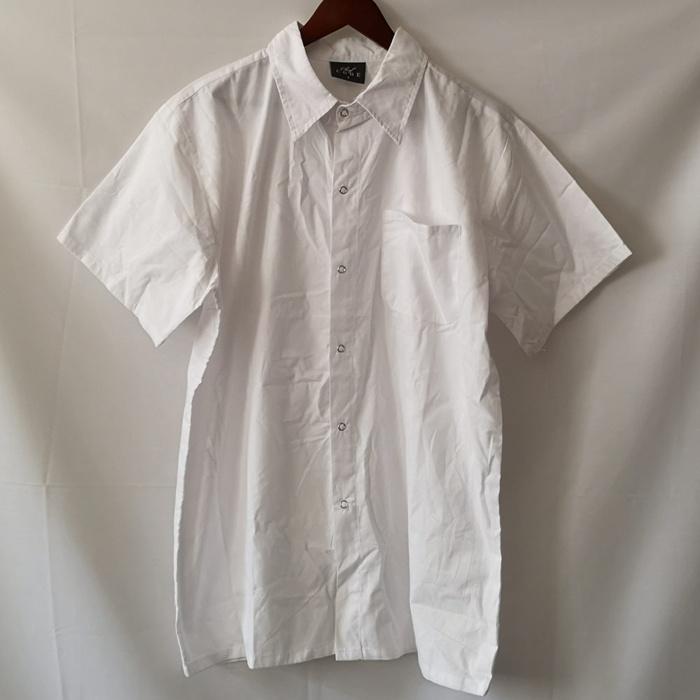 Chef Code Size Small White Uniform Shirt w/ Snaps